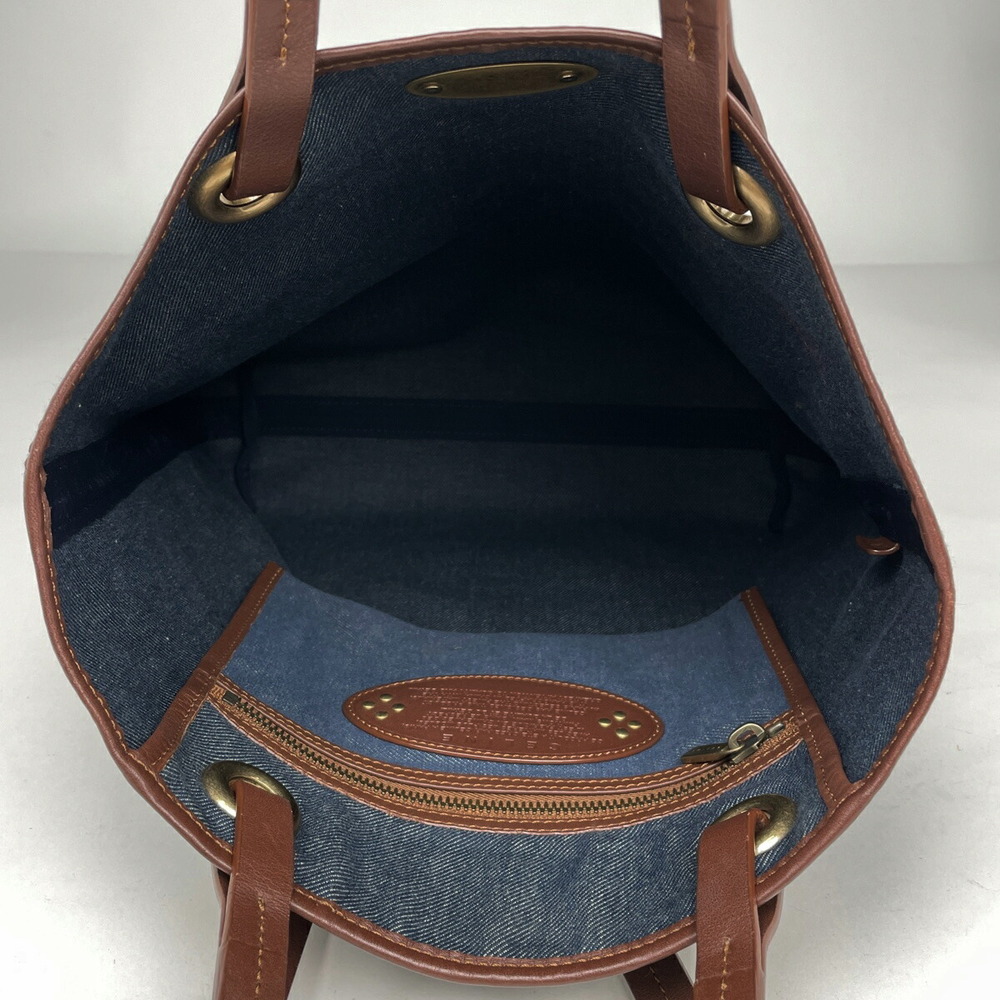 Celine Macadam tote bag denim blue brown - Picture 6 of 6